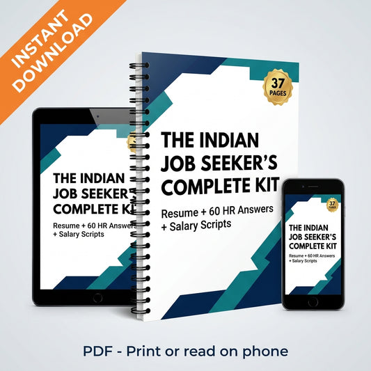 The Indian Job Seeker's Complete Kit — Resume + 60 HR Interview Answers + Salary Scripts (Instant PDF)