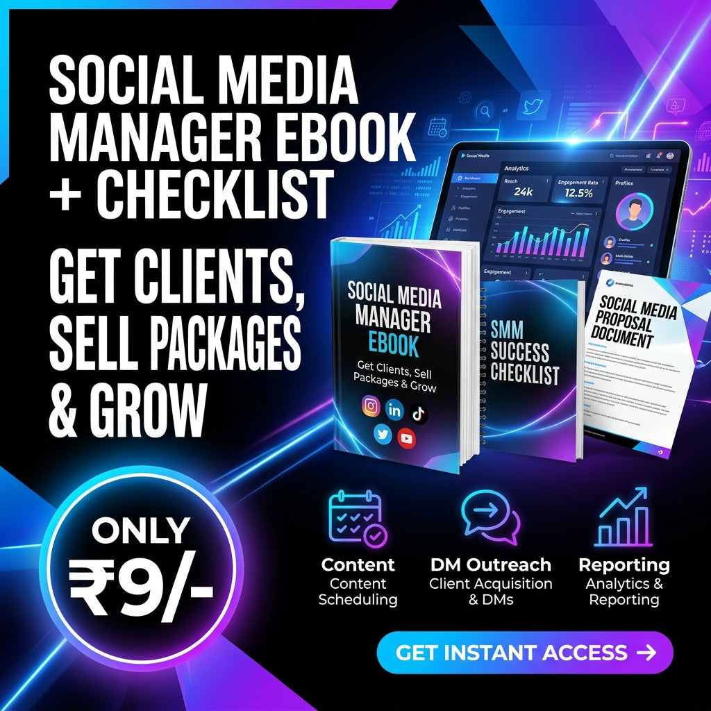 Social Media Manager Marketing Ebook + Checklist
